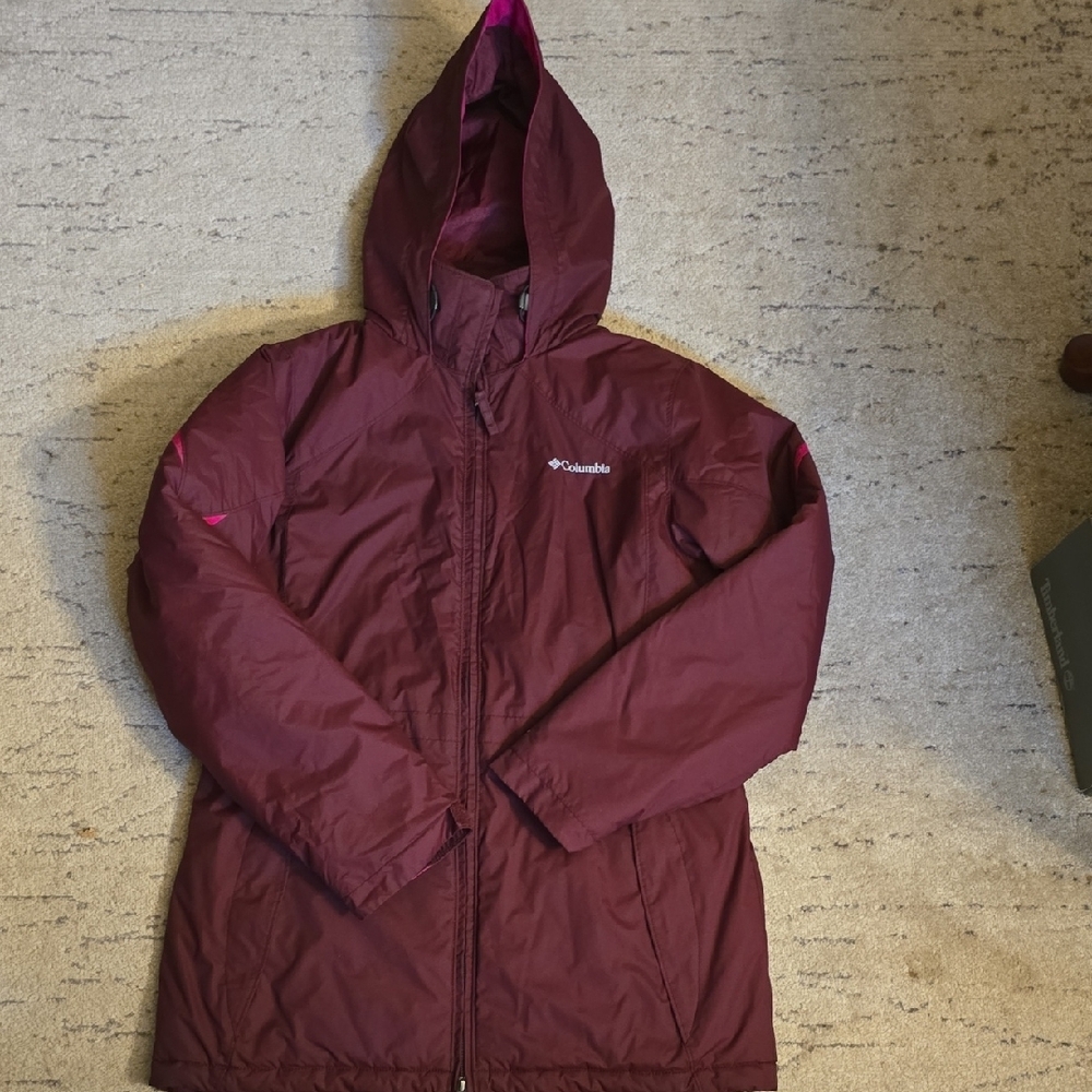 Columbia Women's Burgundy Jacket with Pink Accents, Preowned - Picture 15 of 16
